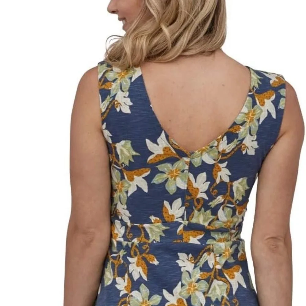 Like New Patagonia Porch Song Dress Pumpkin Blossom Floral, Women’s Size S